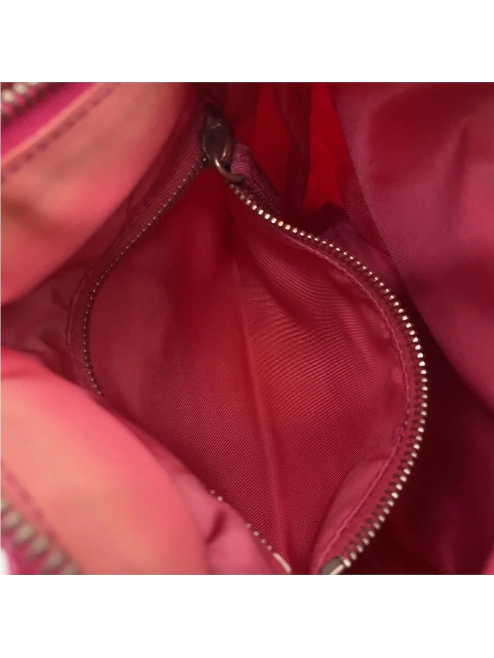 Prada Fuchsia Mini Nylon Logo Tote bag - Picture 10 of 12